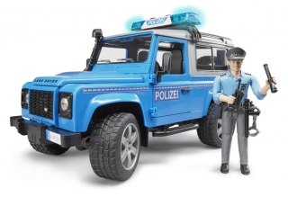 BRUDER Samochód Land Rover Defender policyjny z figurką