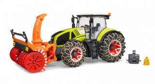 BRUDER Traktor Claas Axion 950 z plugiem snieznym