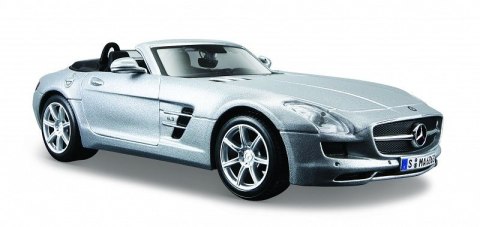 Maisto Samochód Mercedes Benz SLS AMG Road srebrny 1/24