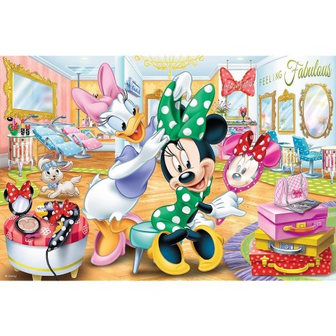 Trefl Puzzle 100 elementów Minnie w salonie kosmetycznym