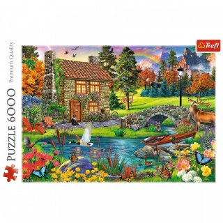 Trefl Puzzle 6000 elementów Chatka w górach