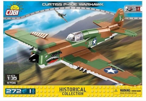 Cobi Klocki Klocki Curtiss P-40E Warhawk amerykański myśliwiec