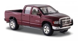 Maisto Model metalowy Dodge Ram Quad Cab 2002 bordowy 1:27