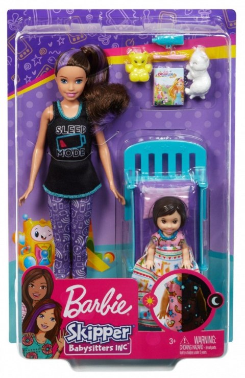 Mattel Lalka Barbie Opiekunka Zestaw Lalki Czas na sen