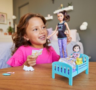 Mattel Lalka Barbie Opiekunka Zestaw Lalki Czas na sen