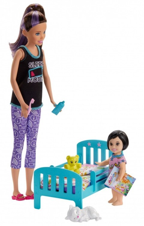 Mattel Lalka Barbie Opiekunka Zestaw Lalki Czas na sen