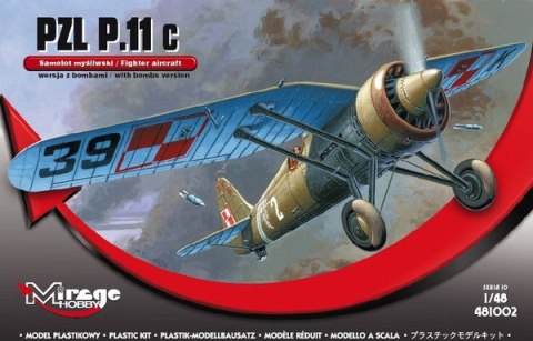 Mirage Model plastikowy PZL P.11C 1/48 Edycja kit + model, 2 figurki