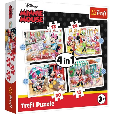 Trefl Puzzle 4w1 Minnie z przyjaciółmi