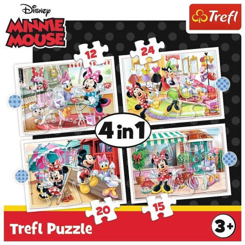 Trefl Puzzle 4w1 Minnie z przyjaciółmi