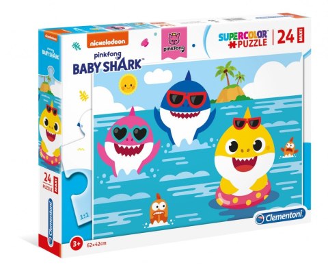 Clementoni Puzzle 24 elementów Maxi Super kolor Baby Shark