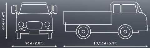 Cobi Klocki Klocki Youngtimer Barkas B1000 Pritischenwagen 156 elementów