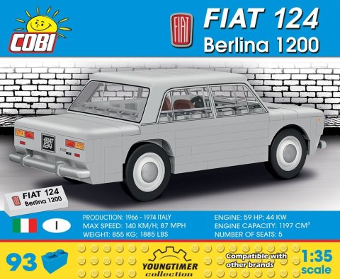 Cobi Klocki Kocki Youngtimer Fiat 124 Berl ina 1200 93 elementów