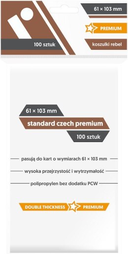 Rebel Koszulki 61 x 103 mm Standard Czech Premium 100 sztuk