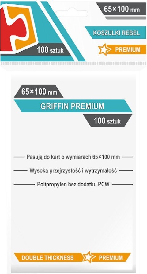 Rebel Koszulki 65x100mm Griffin Premium 100 sztuk