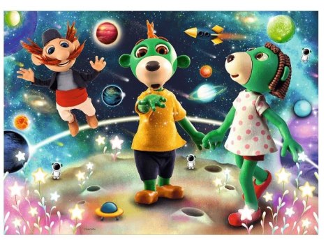 Trefl Puzzle 100 elementów Glitter Trefliki wśród gwiazd