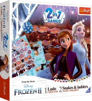 Trefl Gra 2w1 Chinczyk Węże i drabiny Frozen 2