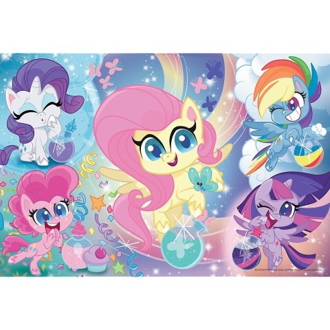 Trefl Puzzle 100 elementów Glitter Błyszczące kucyki Pony