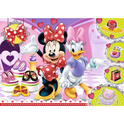 Trefl Puzzle 100 elementów Glitter Minnie i błyskotki