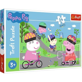 Trefl Puzzle 24 elementy Maxi Aktywny dzień Świnka Peppa