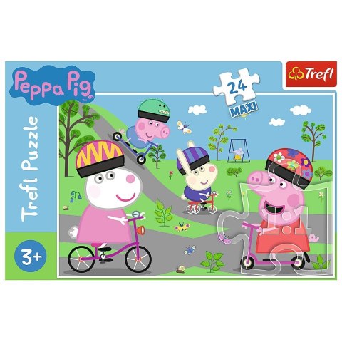 Trefl Puzzle 24 elementy Maxi Aktywny dzień Świnka Peppa