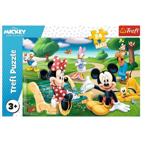 Trefl Puzzle 24 elementy Maxi Myszka Miki w gronie przyjaciół