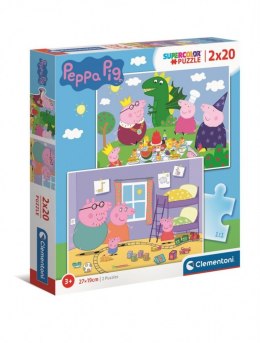 Clementoni Puzzle 2x20 elementów Świnka Peppa