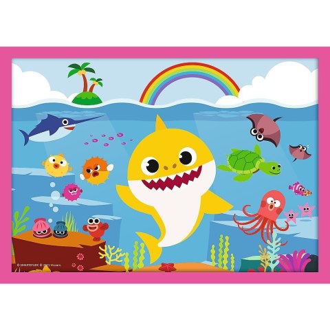 Trefl Puzzle 4w1 Rodzina rekinów Baby Shark