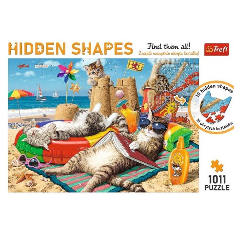 Trefl Puzzle Hidden Shapes Kocie wakacje