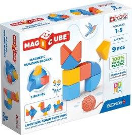 Geomag Klocki magnetyczne Magicube 3 Shapes Recycled Zwierzęta 9 elementów