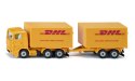 Siku Pojazd Ciężarówka z przyczepą firmy DHL kurier