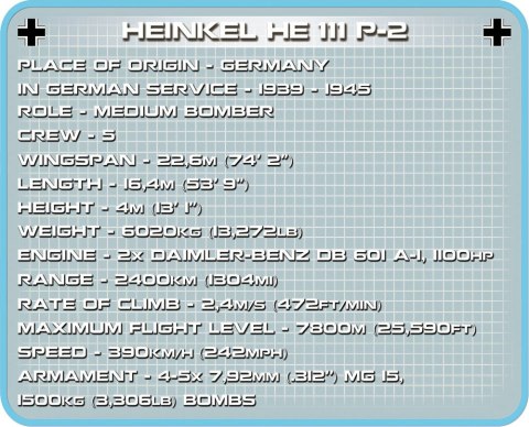 Cobi Klocki Klocki Heinkel He 111 P-2