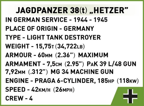 Cobi Klocki Klocki Jagdpanzer 38