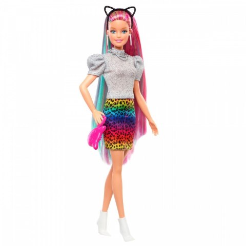 Mattel Lalka Barbie Fryzura Kolorowa panterka