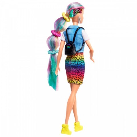 Mattel Lalka Barbie Fryzura Kolorowa panterka