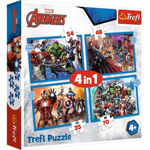 Trefl Puzzle 4w1 Odważni Avengersi