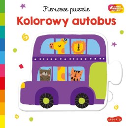 Harper Collins Książeczka Akademia Mądrego Dziecka. Pierwsze puzzle. Kolorowy Autobus