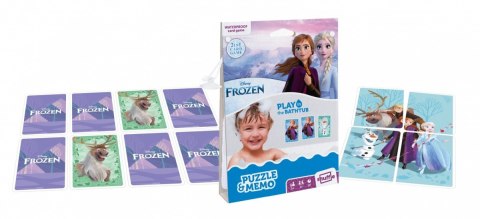 Cartamundi Gra Aqua Frozen Puzzle i Memo Kraina Lodu