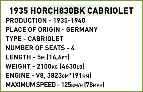 Cobi Klocki Klocki Horch830BK Cabriolet