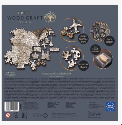 Trefl Puzzle drewniane 1000 elementów Antyczna mapa świata