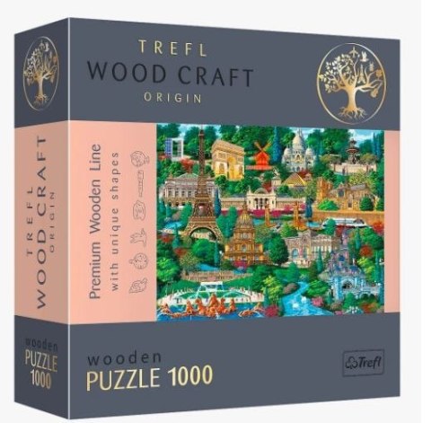 Trefl Puzzle drewniane 1000 elementów Francja znane miejsca