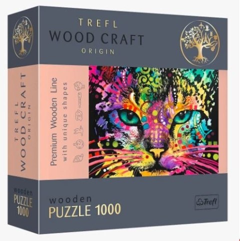 Trefl Puzzle drewniane 1000 elementów Kolorowy kot