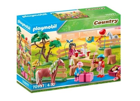 Playmobil Zestaw z figurkami Country 70997 Urodziny w stadninie kucyków