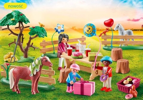 Playmobil Zestaw z figurkami Country 70997 Urodziny w stadninie kucyków