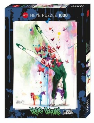 Heye Puzzle 1000 elementów Wolne kolory, Mały jednorożec