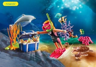 Playmobil Zestaw figurek Family Fun 70678 Zestaw upominkowy Płetwonurek - poszukiwaczka skarbów