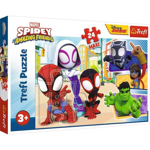 Trefl Puzzle 24 maxi Spiday i przyjaciele Spiderman