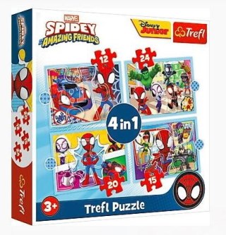 Trefl Puzzle 4w1 Ekipa Spidaya Spiderman