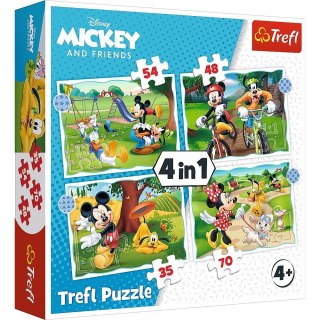 Trefl Puzzle 4w1 Fajny dzień Mickiego