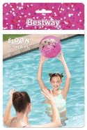 BESTWAY Piłka plażowa z brokatem 41 cm różowa