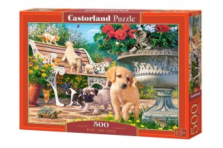 Castor Puzzle 500 elementów Pieski zabawa w chowanego